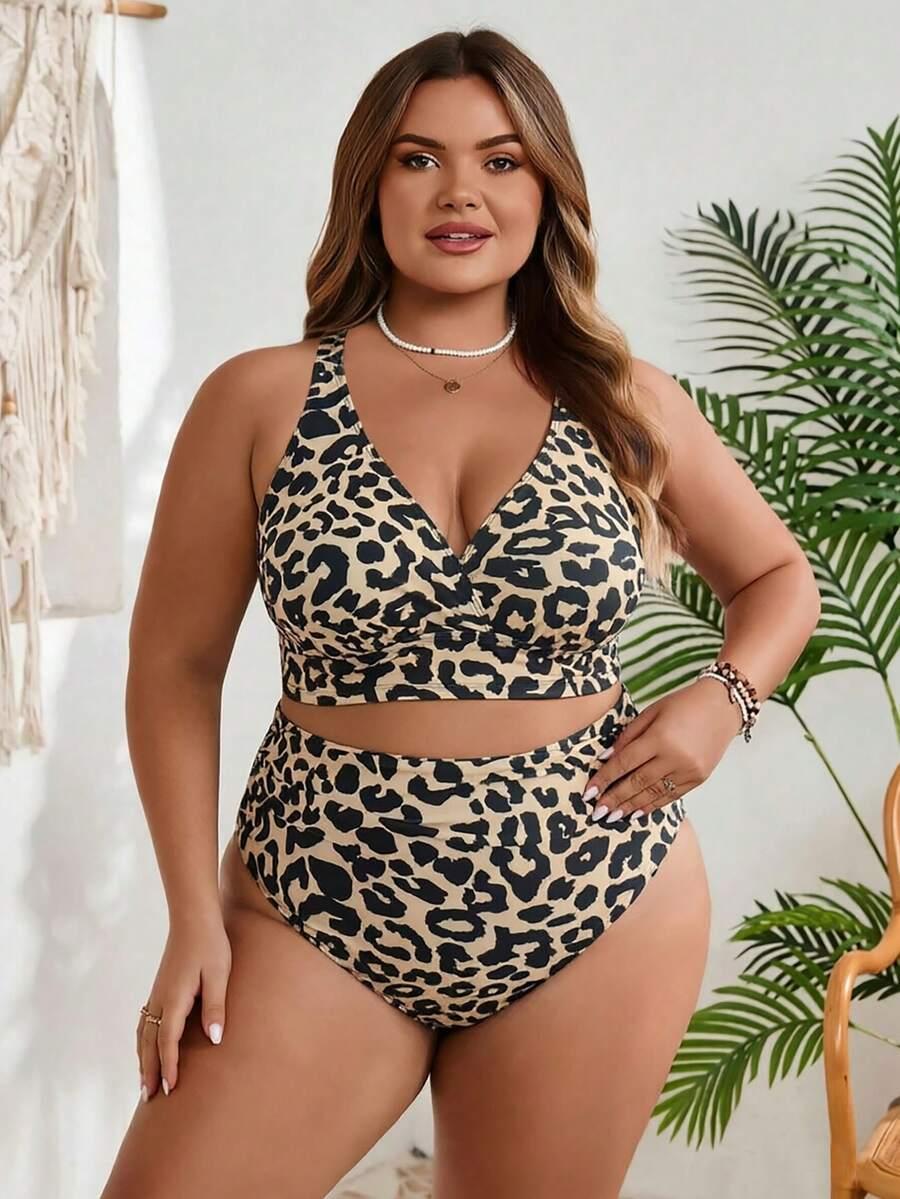DWUCZĘŚCIOWY STRÓJ KĄPIELOWY ANIMAL PRINT