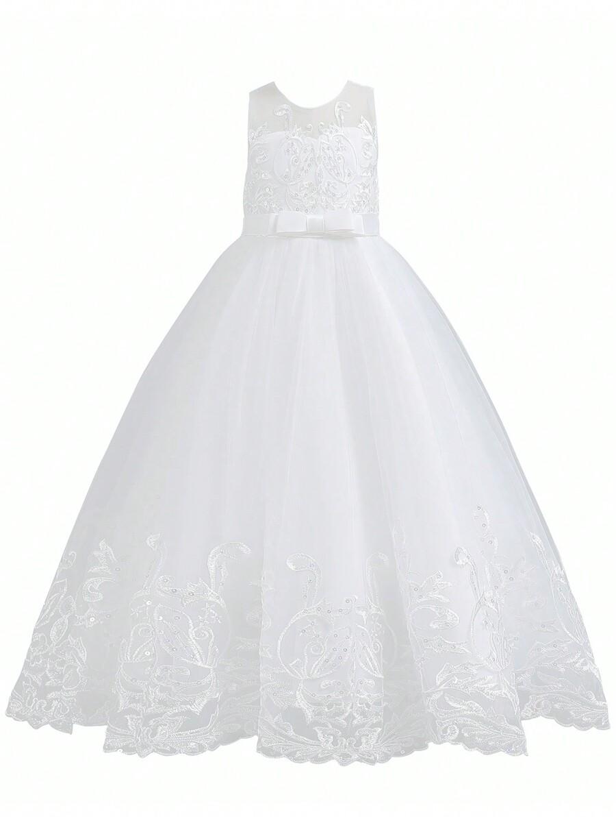 BIAŁA MAXI SUKIENKA ZDOBIENIE