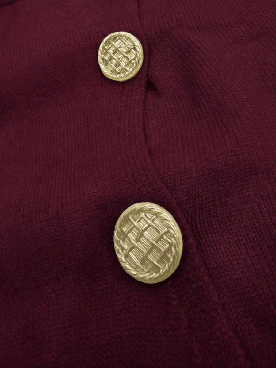 bordowy dzianinowy sweter 