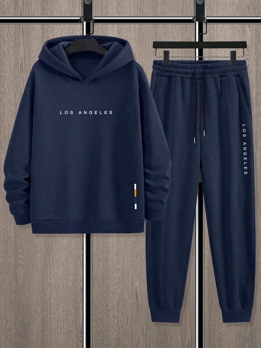 GRANATOWY KOMPLET bluza spodnie dresowe
