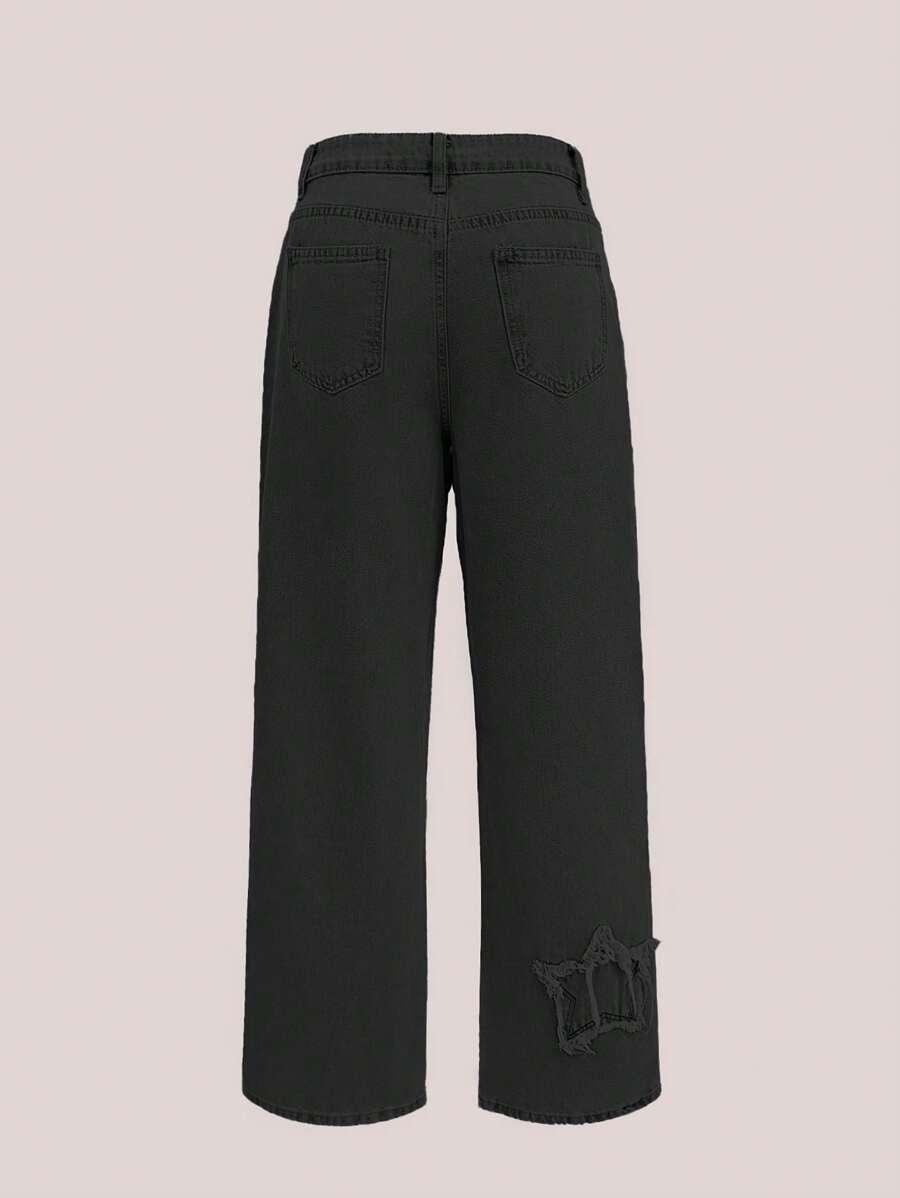 czarne spodnie jeans