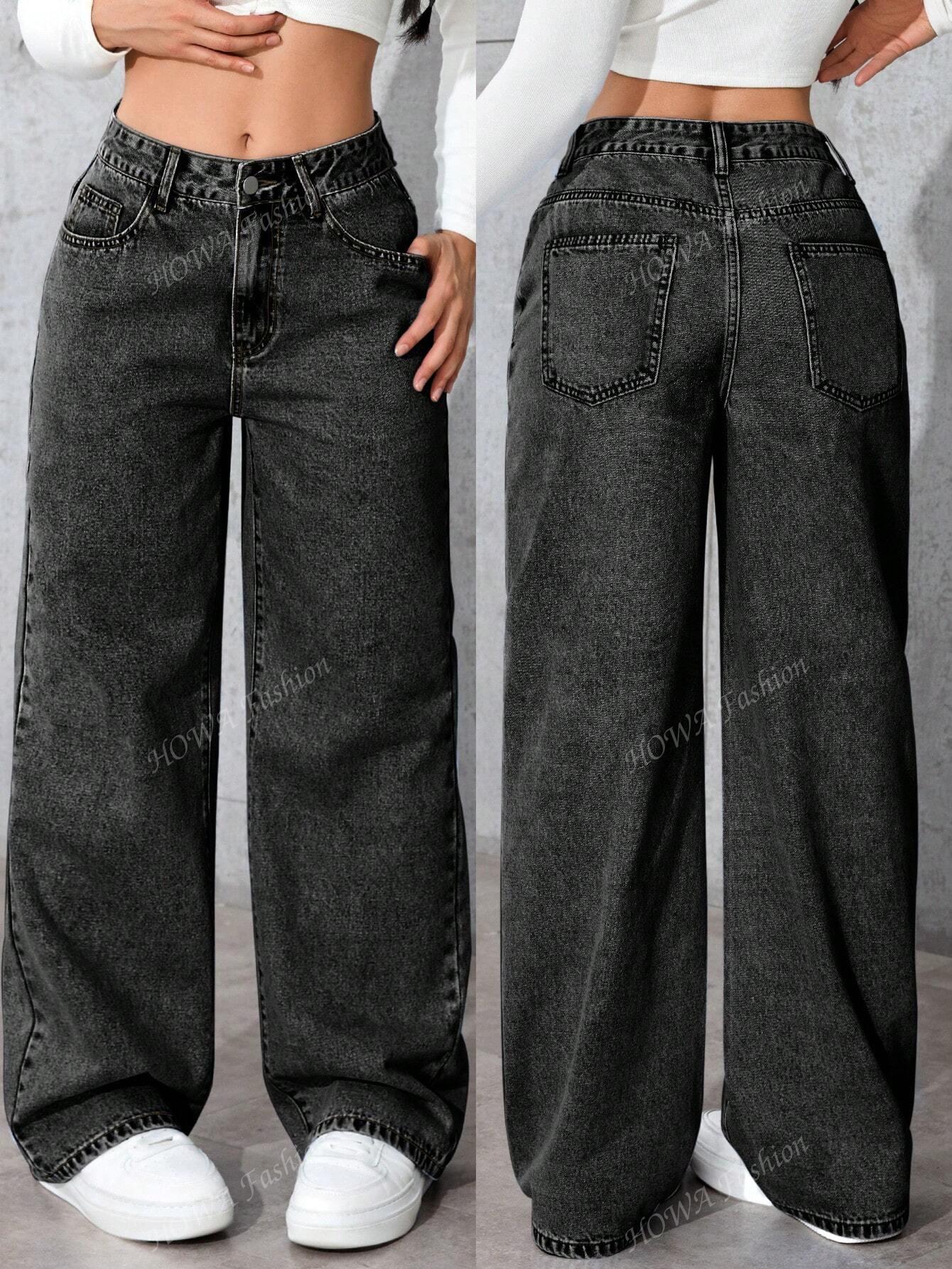 SZARE SPODNIE JEANS 