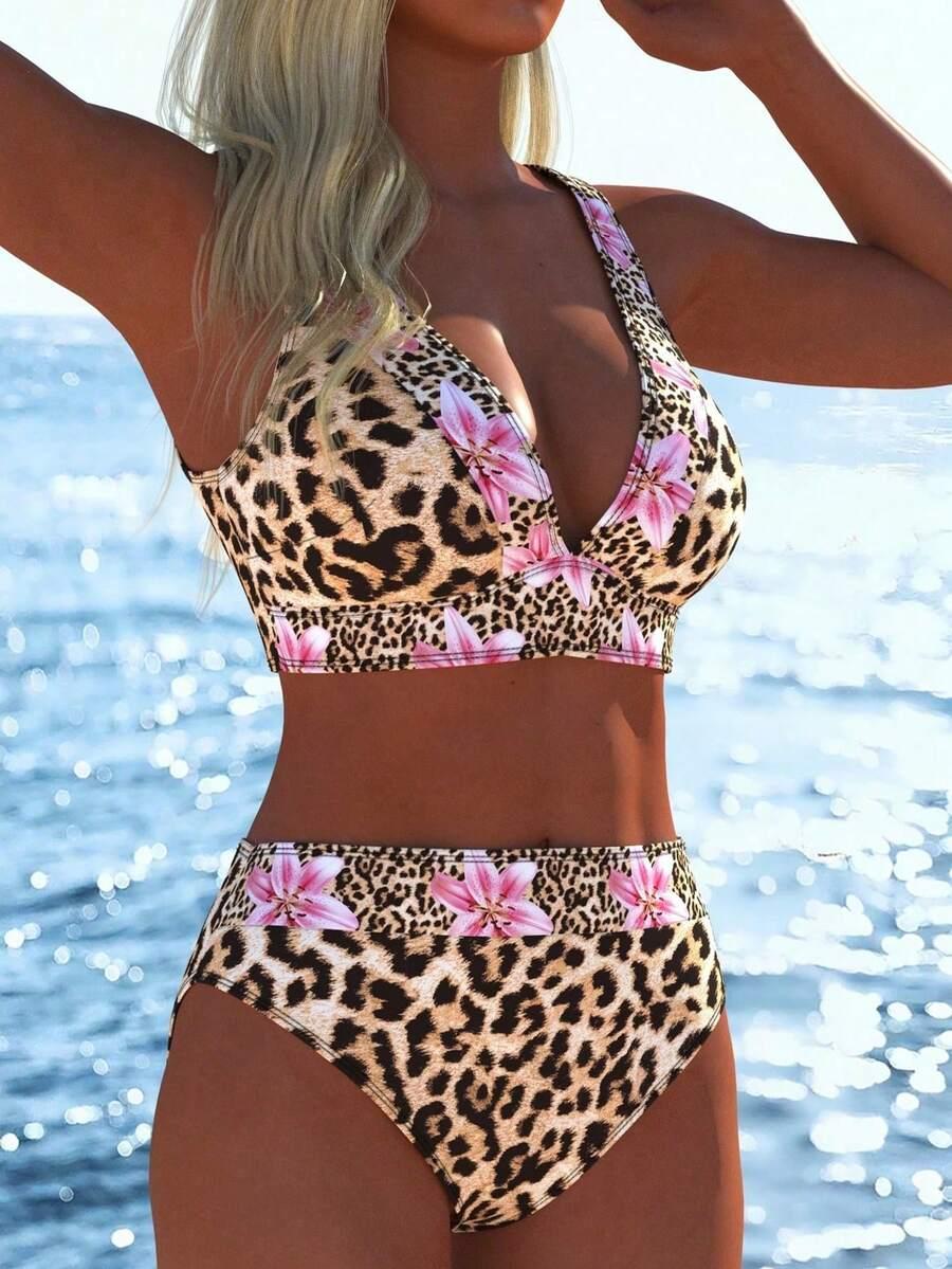 dwuCZĘŚCIOWY STRÓJ KĄPIELOWY animal print