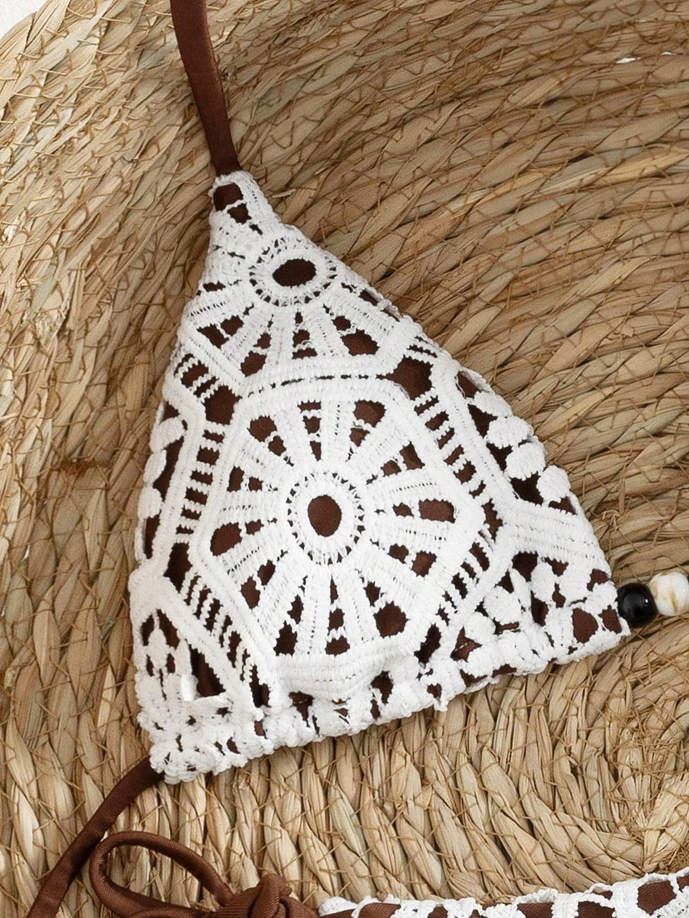KORONKOWE DUCZĘŚCIOWE BIKINI DAMSKIE