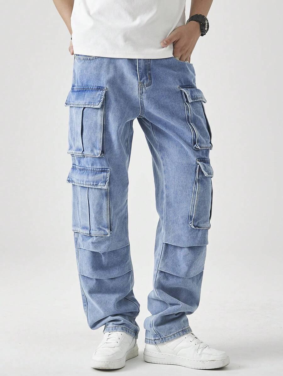niebieskie spodnie jeans kieszenie 