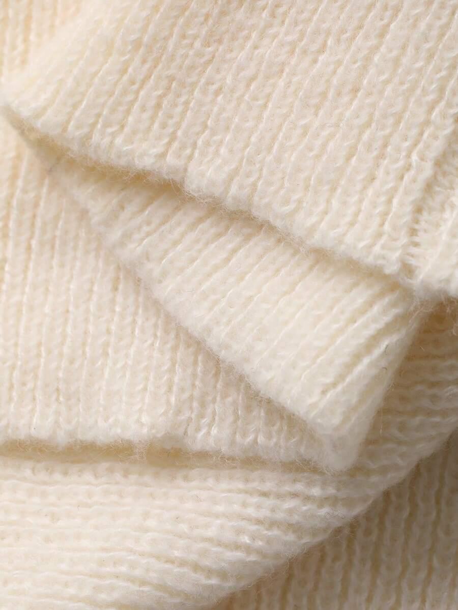 DZIANINOWY KOMPLET SWETER SPODNIE