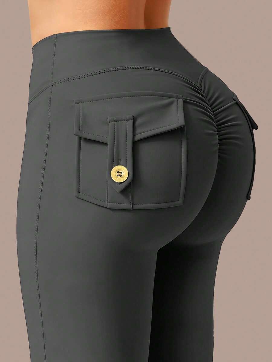 LEGGINSY DZWONY Z KIESZENIAMI