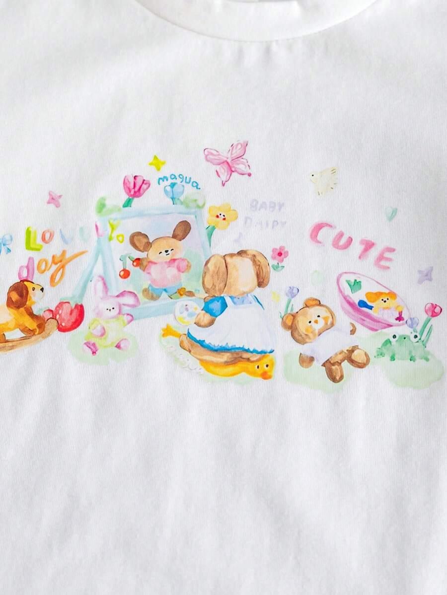BIAŁY T-SHIRT PRINT 