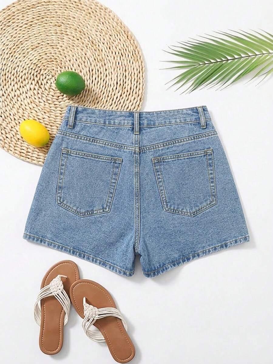 NIEBIESKIE SPODENKI JEANS