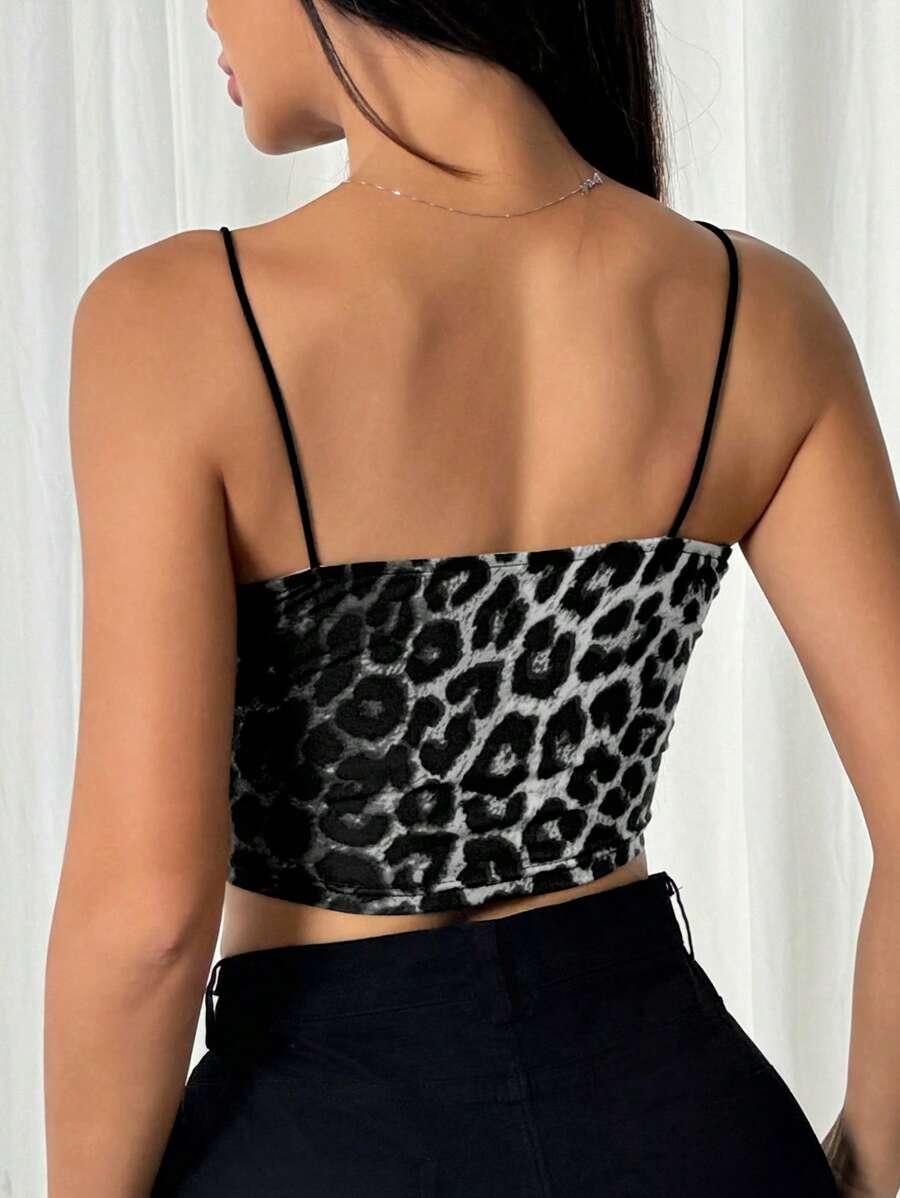 top animal print ramiączka