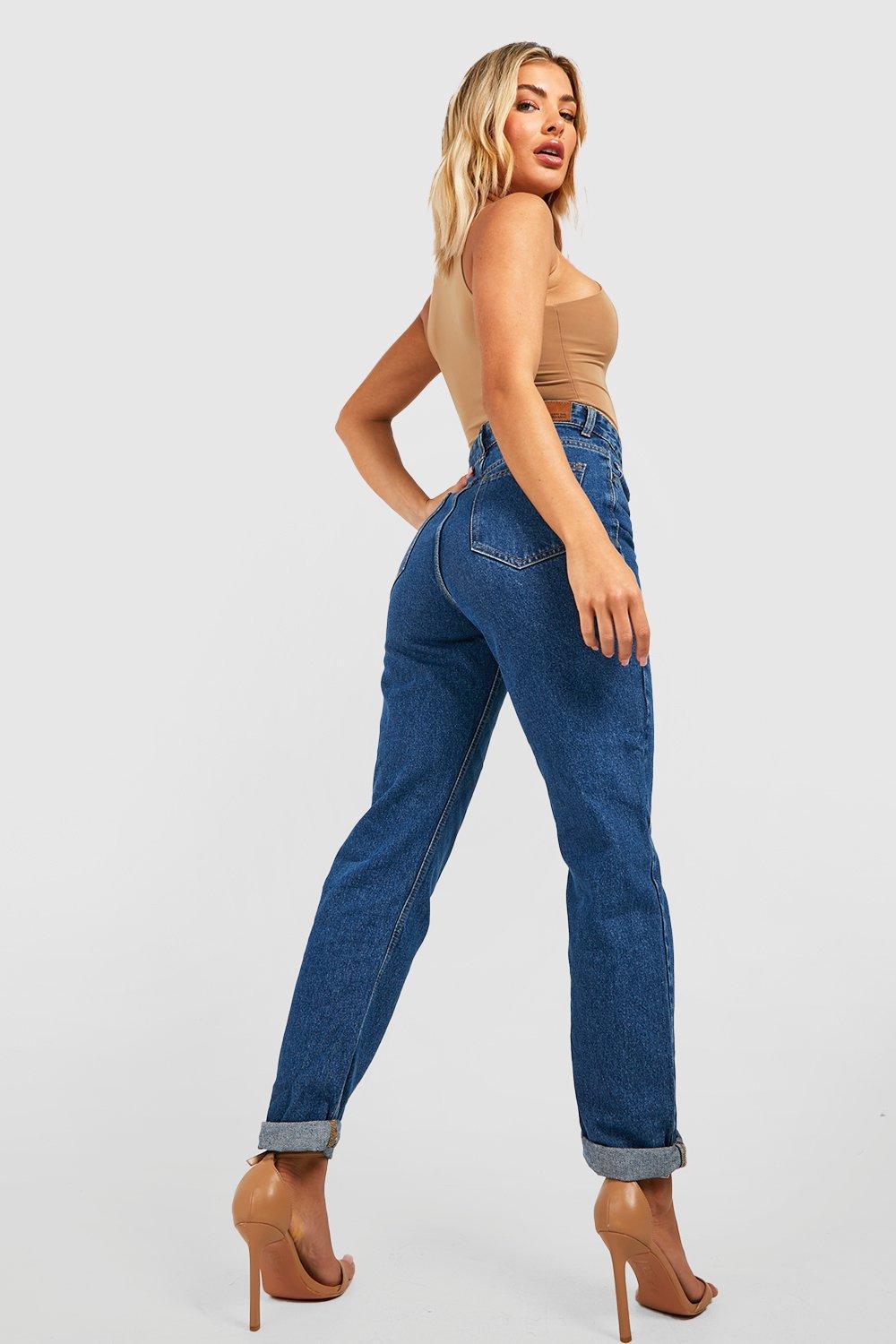 SPODNIE MOM JEANS SLIM