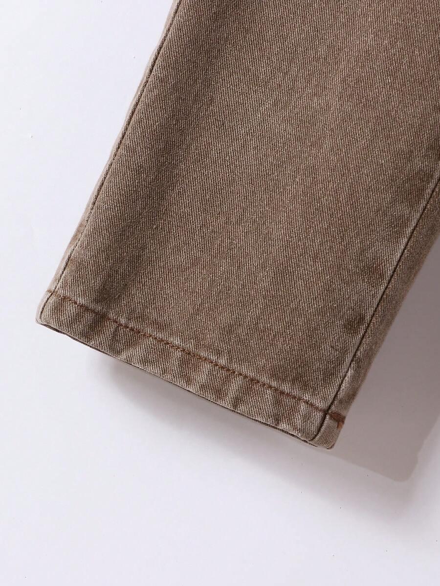 brązowe spodnie jeans