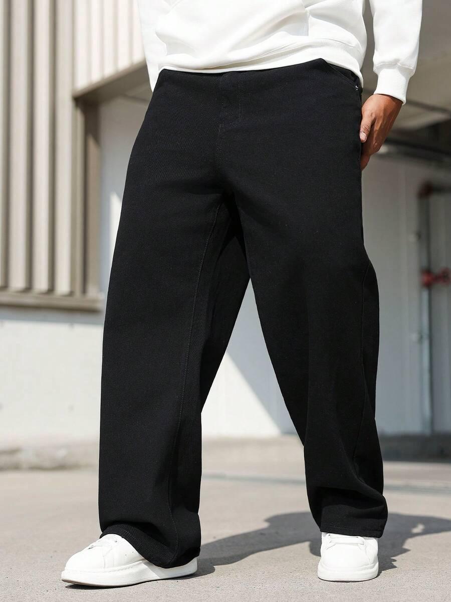 CZARNE SPODNIE JEANS