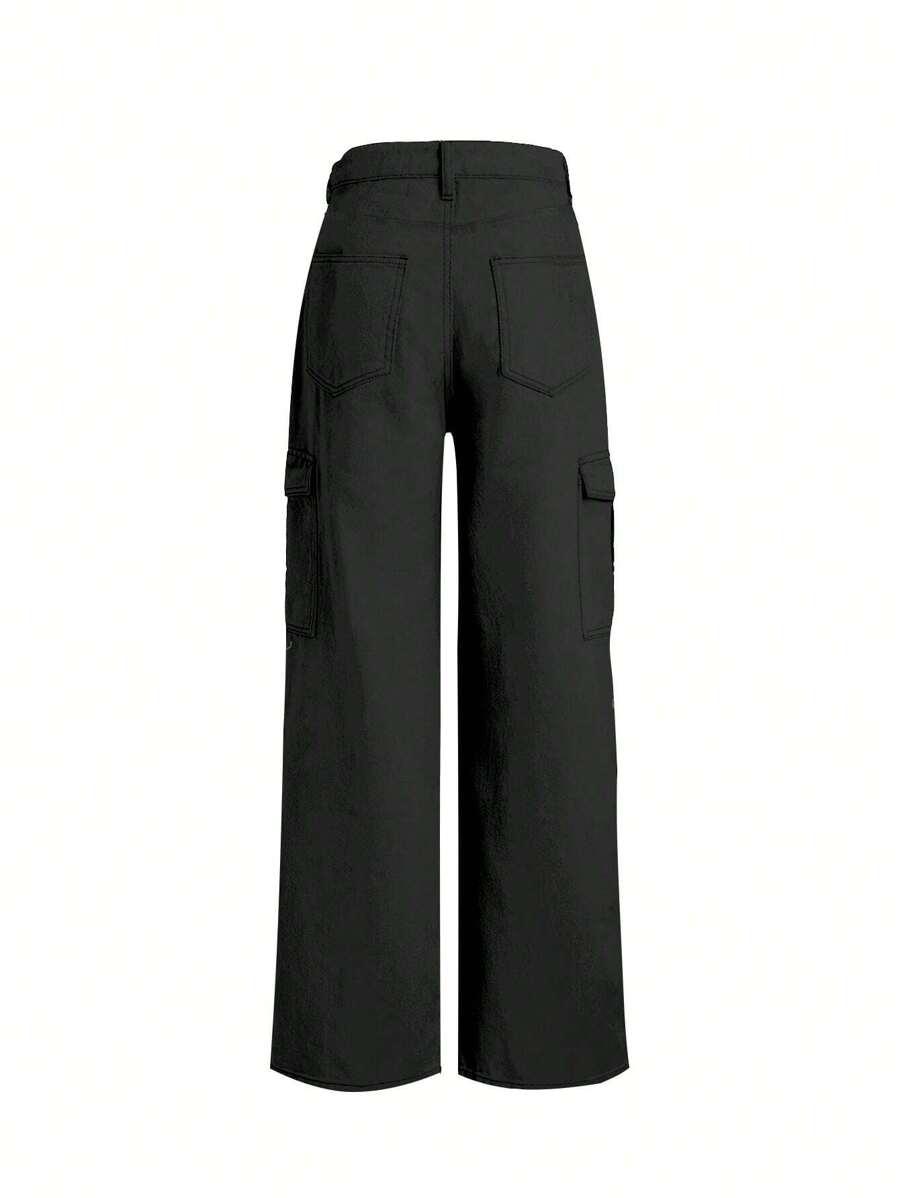 CZARNE SPODNIE JEANS WYSOKI STAN
