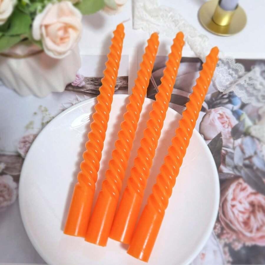 pomarańczowe świece 4-pack
