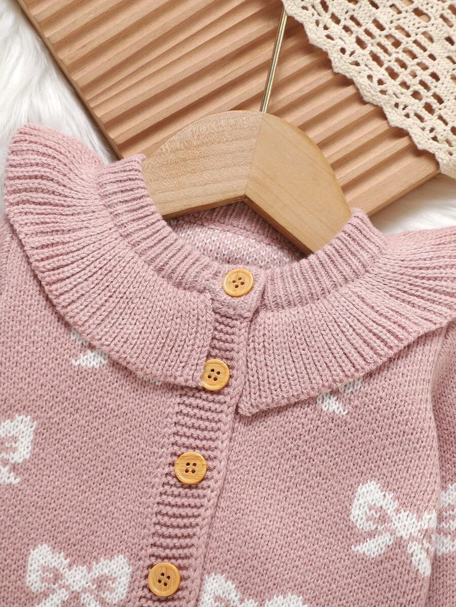 komplet niemowlęcy sweter spodnie wzór