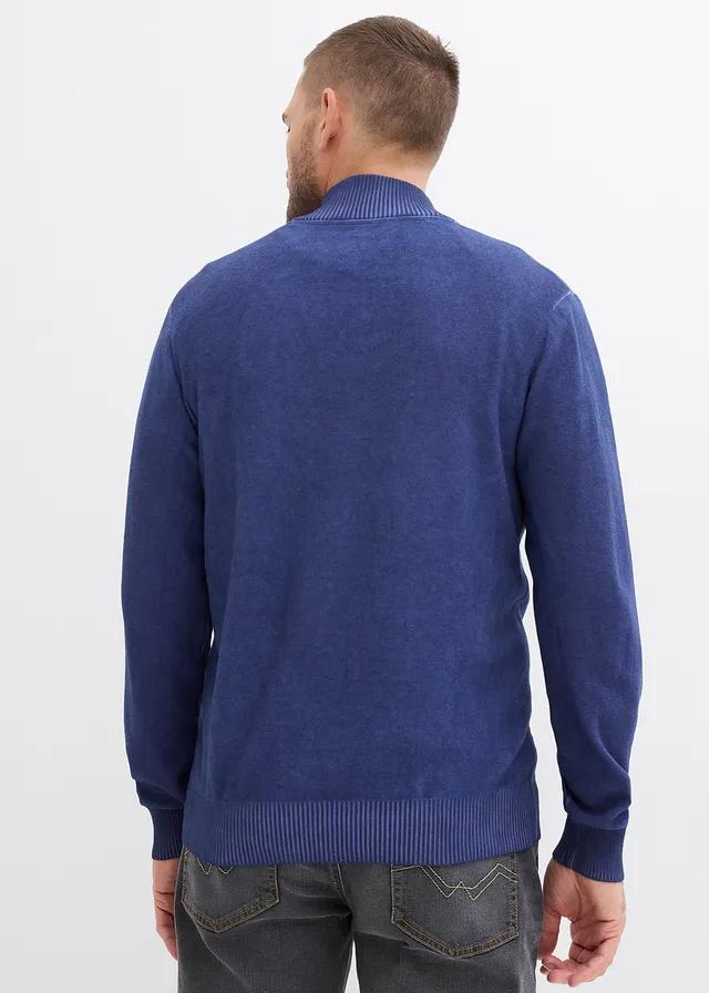 SWETER MĘSKI PÓŁGOLF Z ZAMKIEM