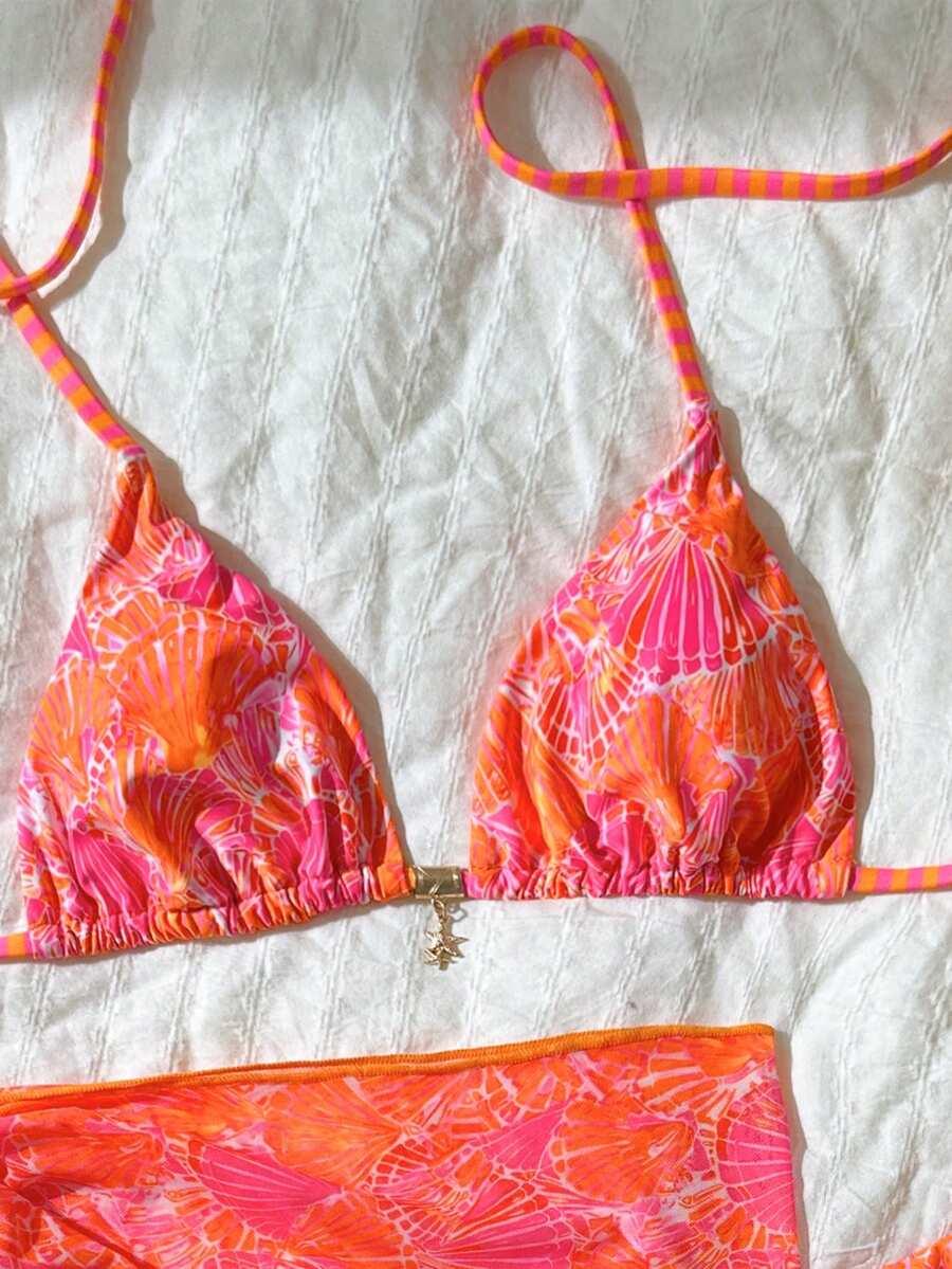 dwuczęściowy strój kąpielowy sarong komplet