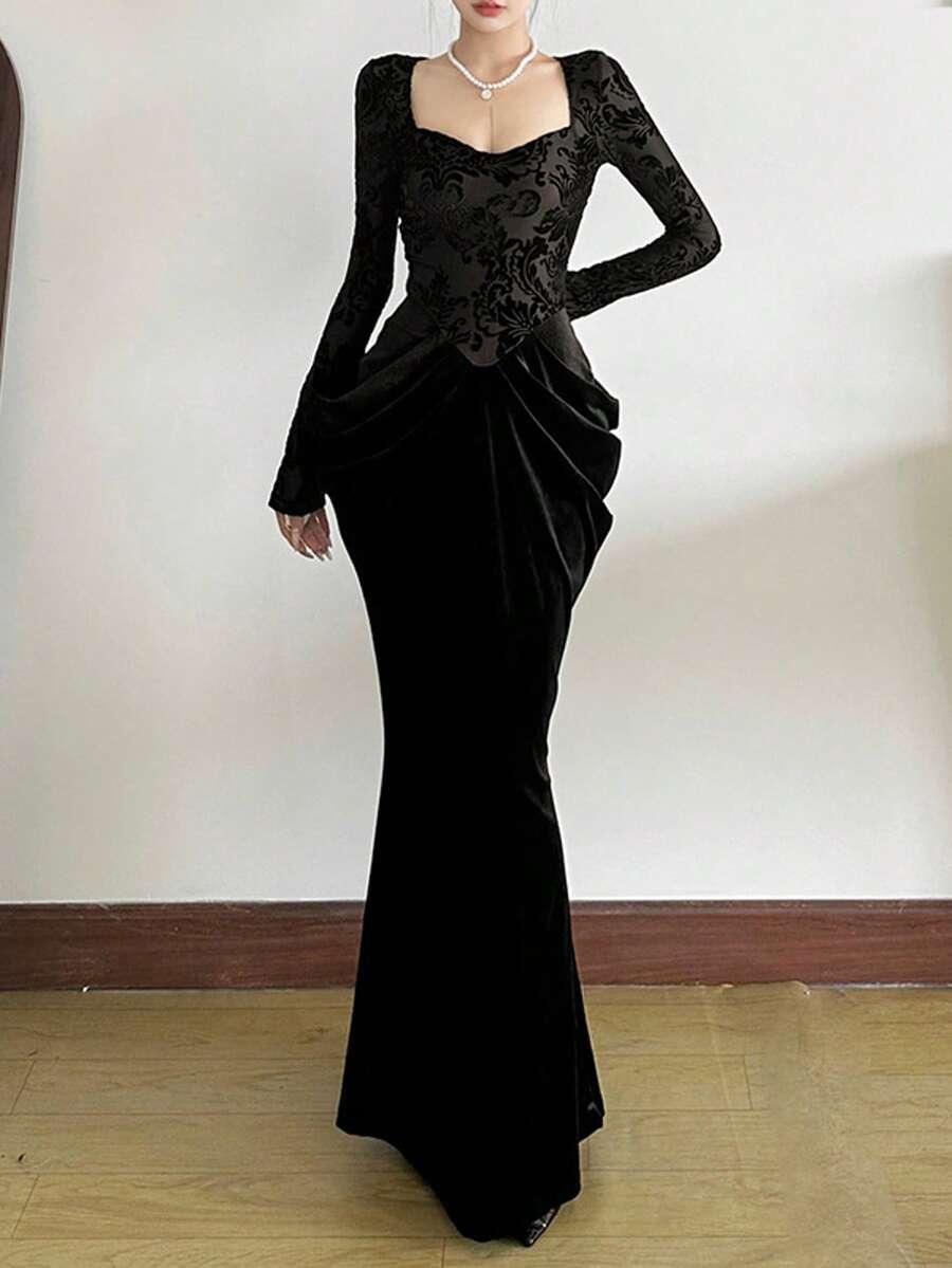 CZARNA MAXI SUKIENKA