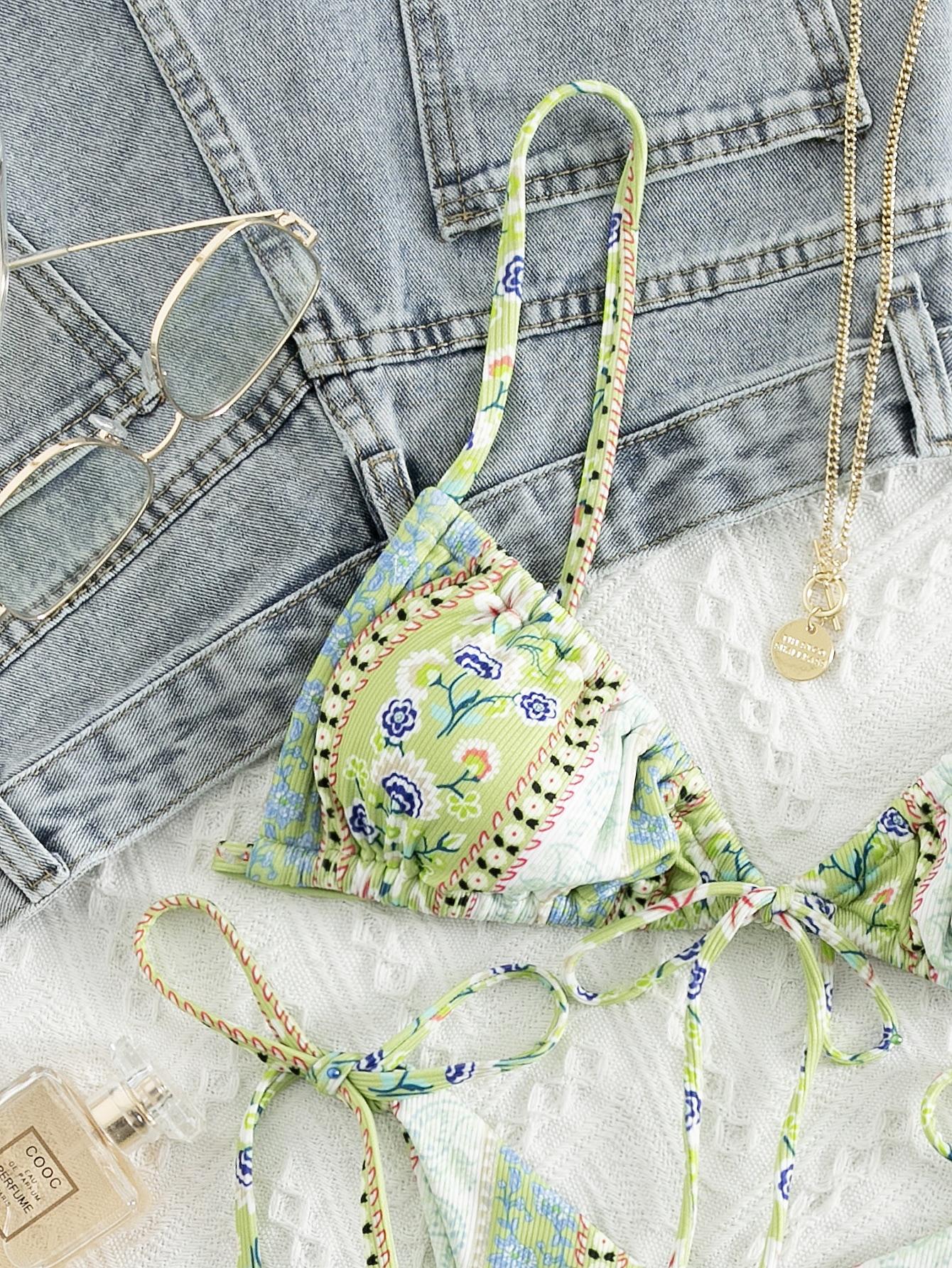 góra od bikini WZÓR KWIATY