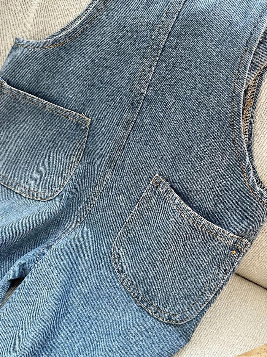 niebieskie ogrodniczki jeans 