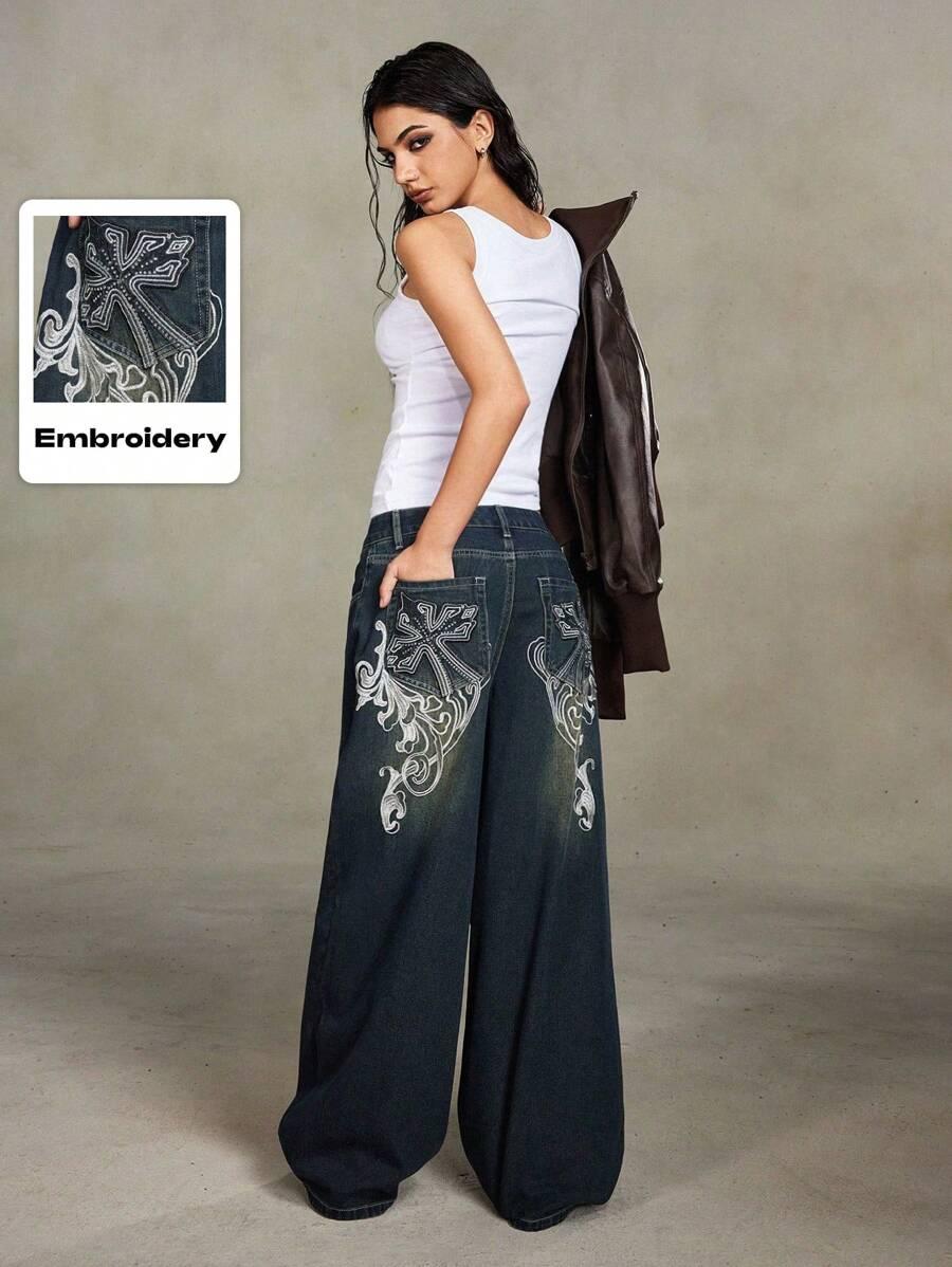 spodnie jeans zdobienia
