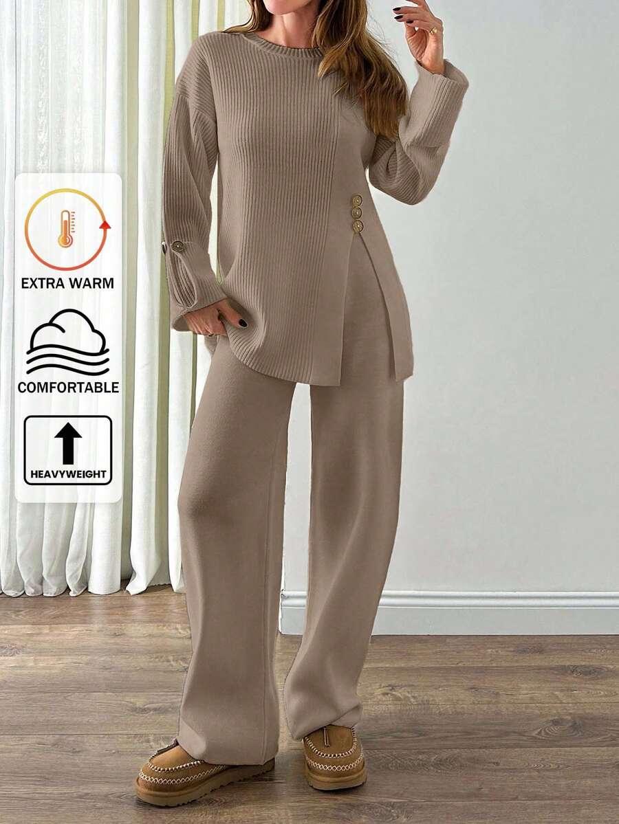 SWETER SPODNIE KOMPLET