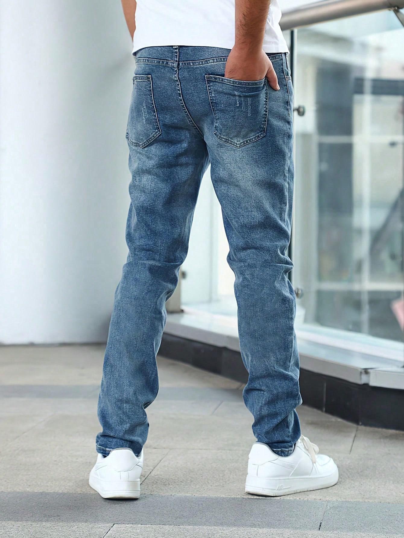 NIEBIESKIE SPODNIE JEANS