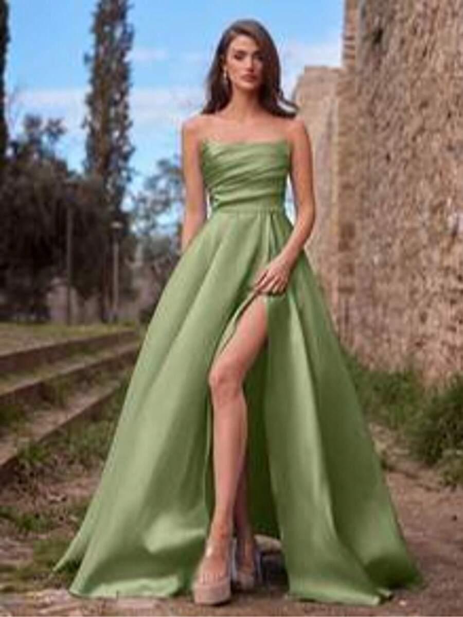 zielona sukienka maxi 