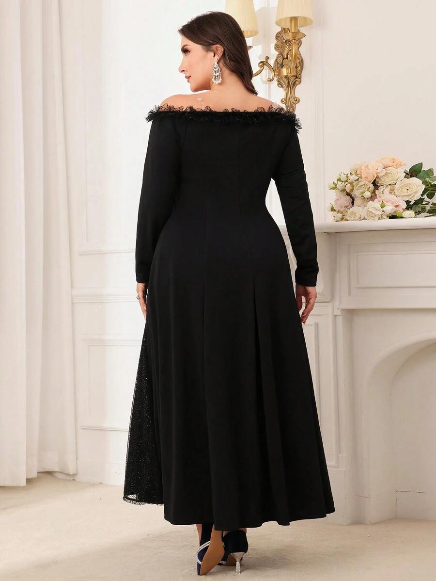 ELEGANCKA SUKIENKA MIDI Z ODKRYTYMI RAMIONAMI