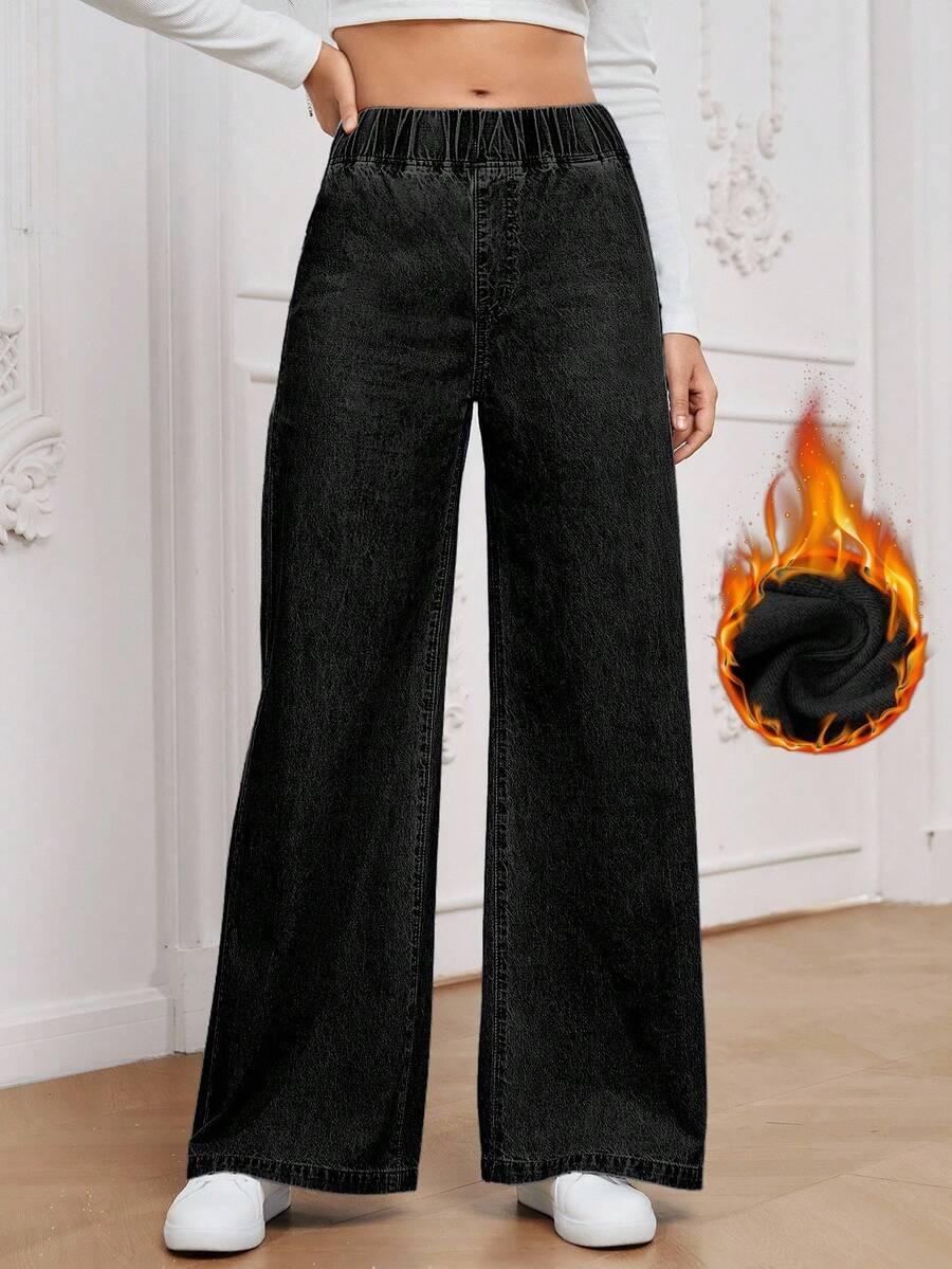 CZARNE SPODNIE JEANS