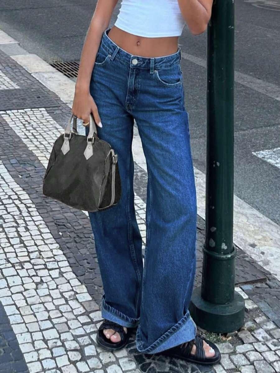 NIEBIESKIE SPODNIE JEANS