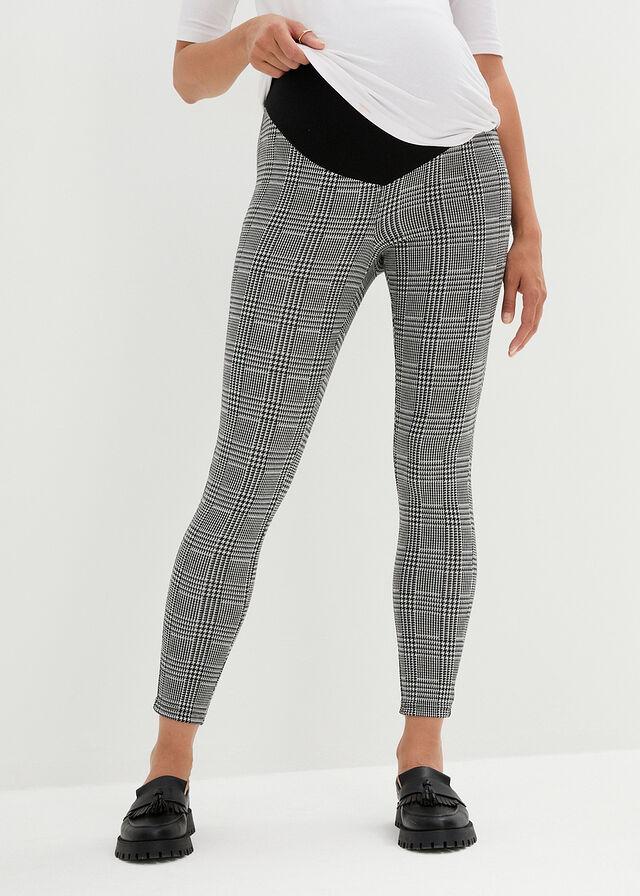 LEGGINSY CIĄŻOWE W KRATKĘ