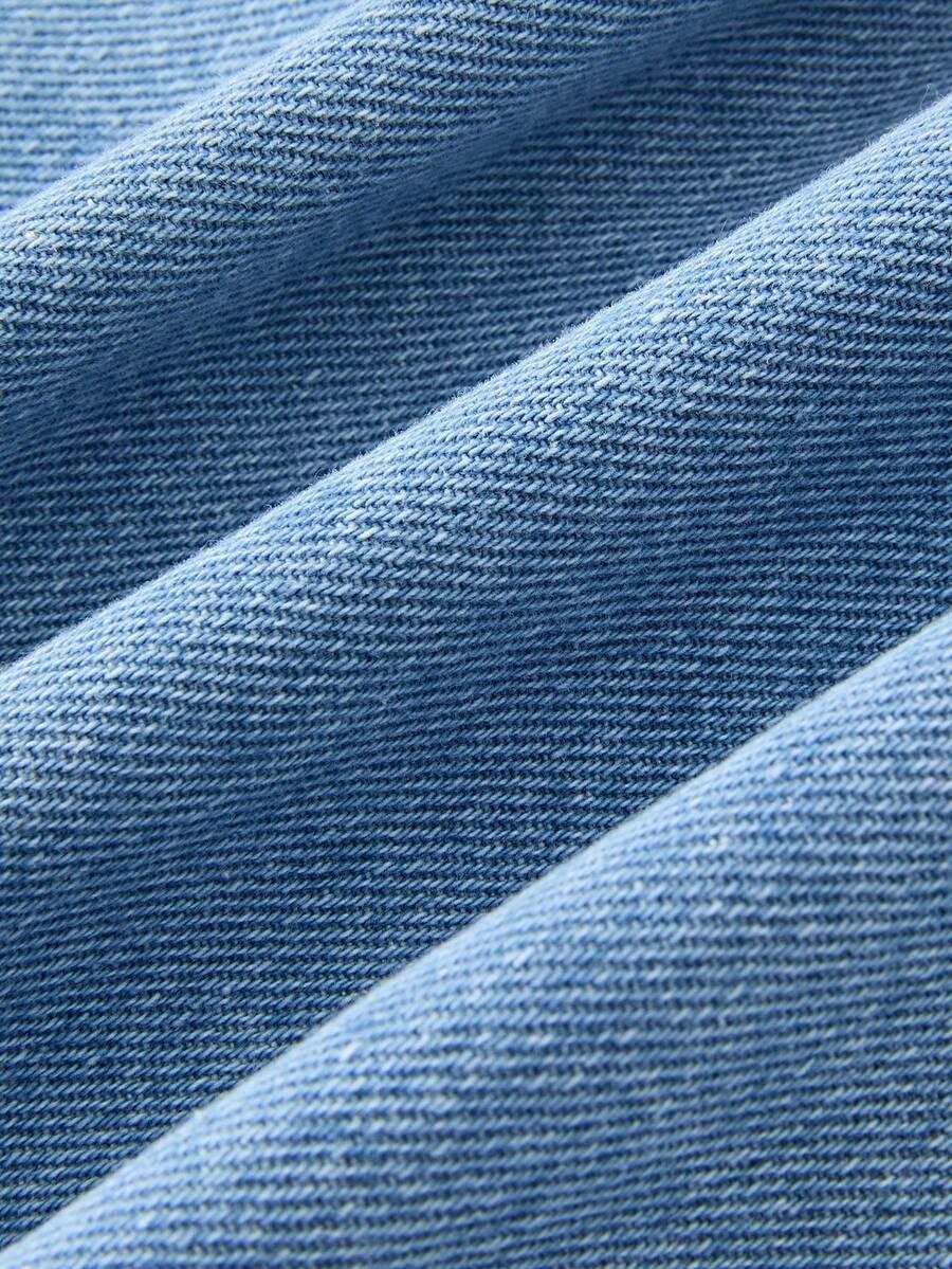 niebieski kombinezon jeans 