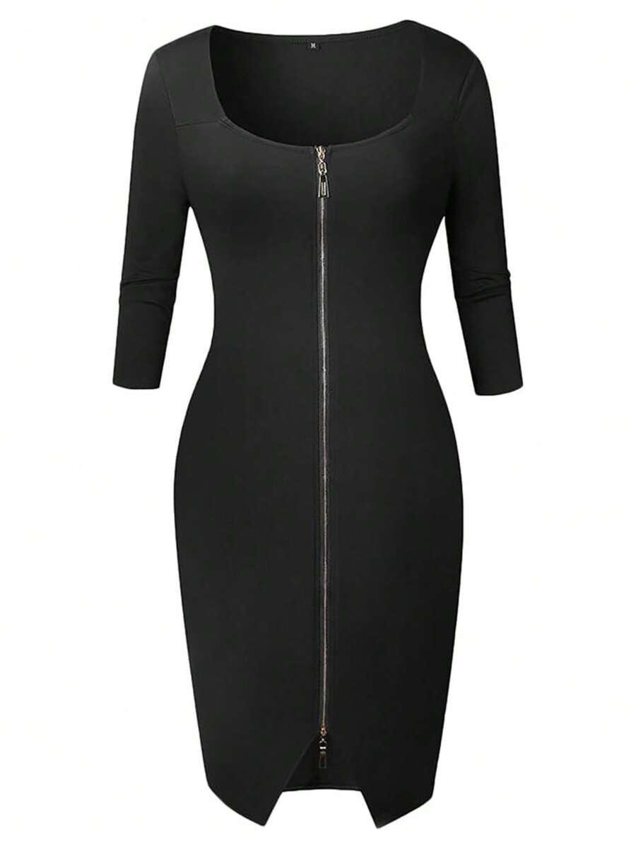 midi sukienka zip 