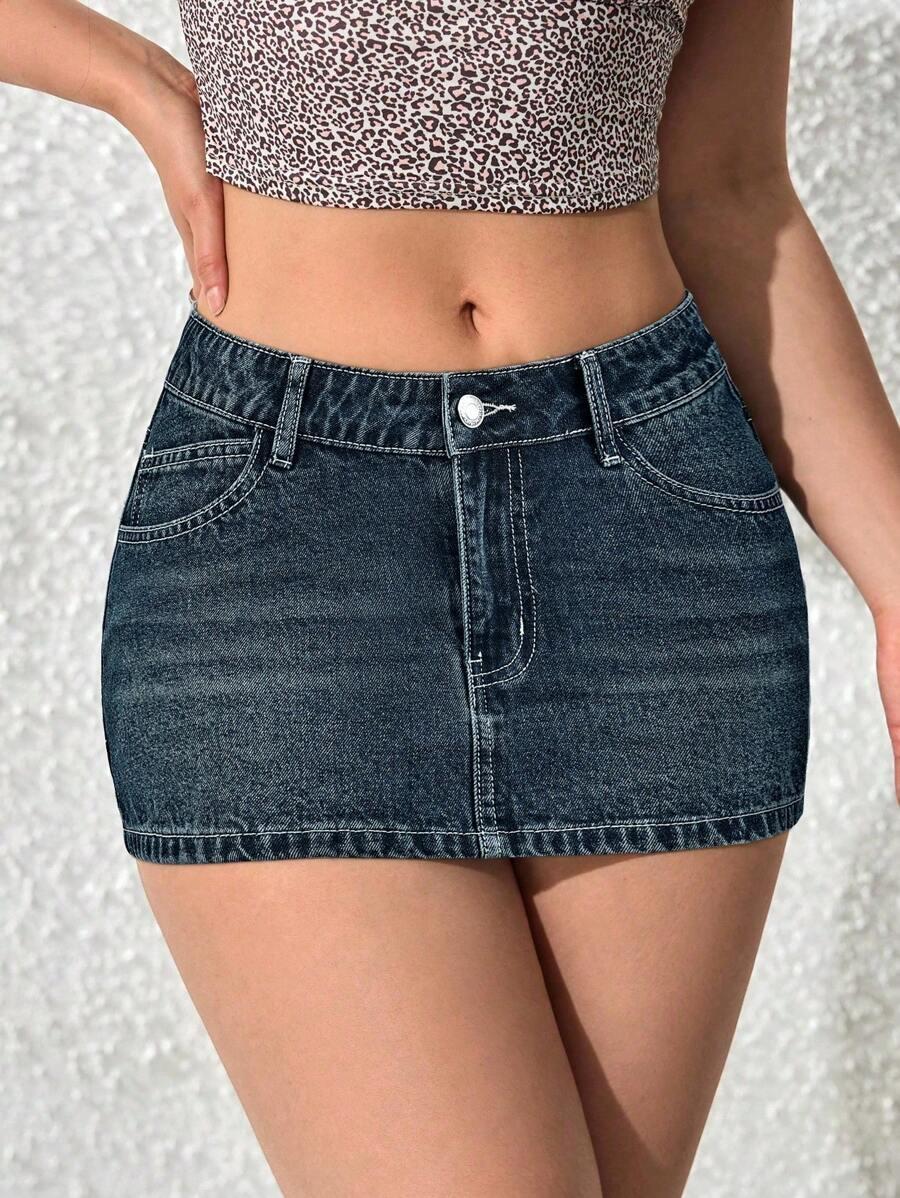 MINI SPÓŁDNICA JEANS