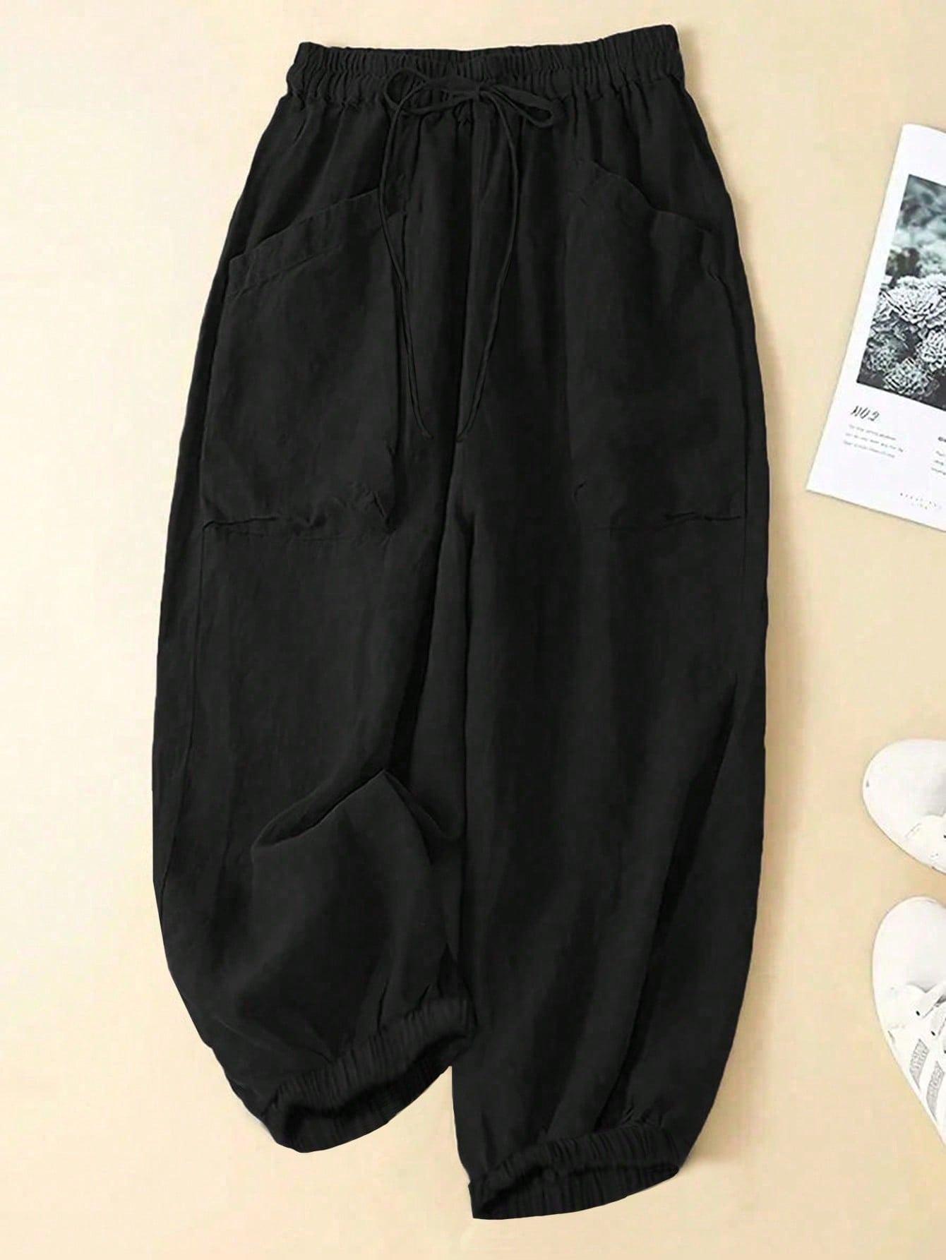 CZARNE SPODNIE CASUAL