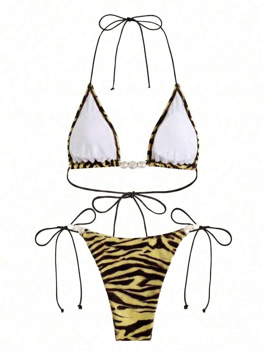 DWUCZĘŚCIOWY STRÓJ KĄPIELOWY ANIMAL PRINT