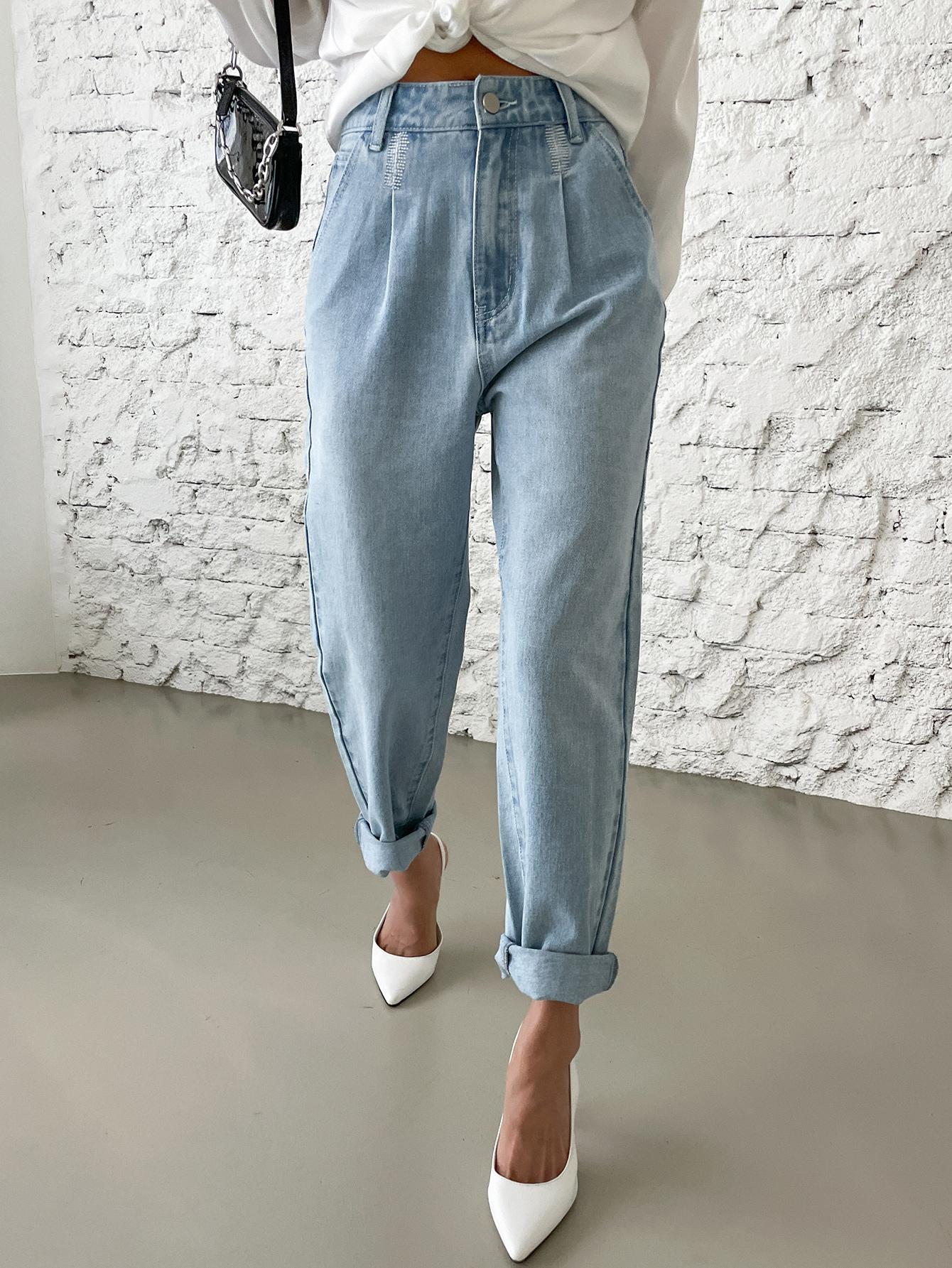 SPODNIE JEANS WYSOKI STAN