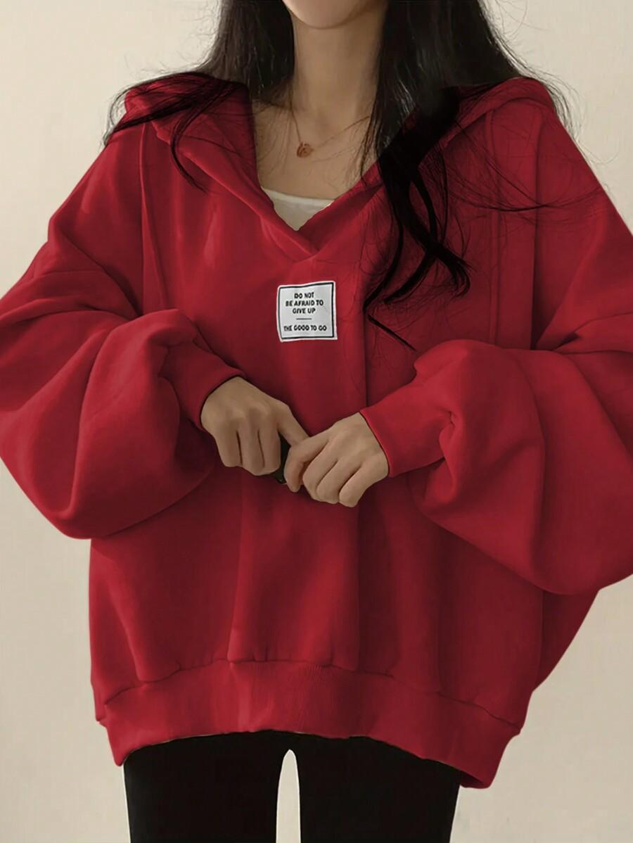 CZERWONA BLUZA KAPTUR