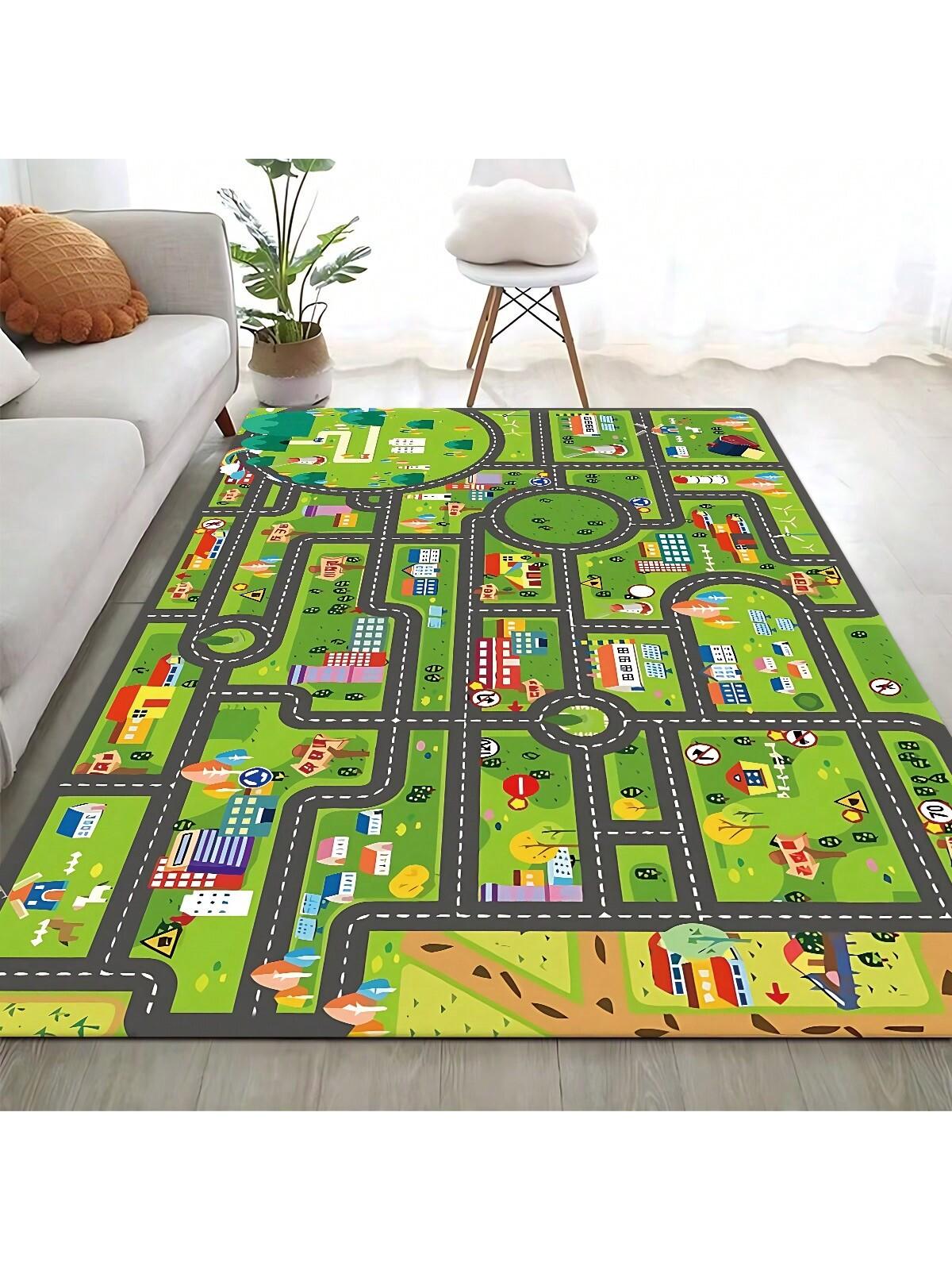 zielony dywan print droga 
