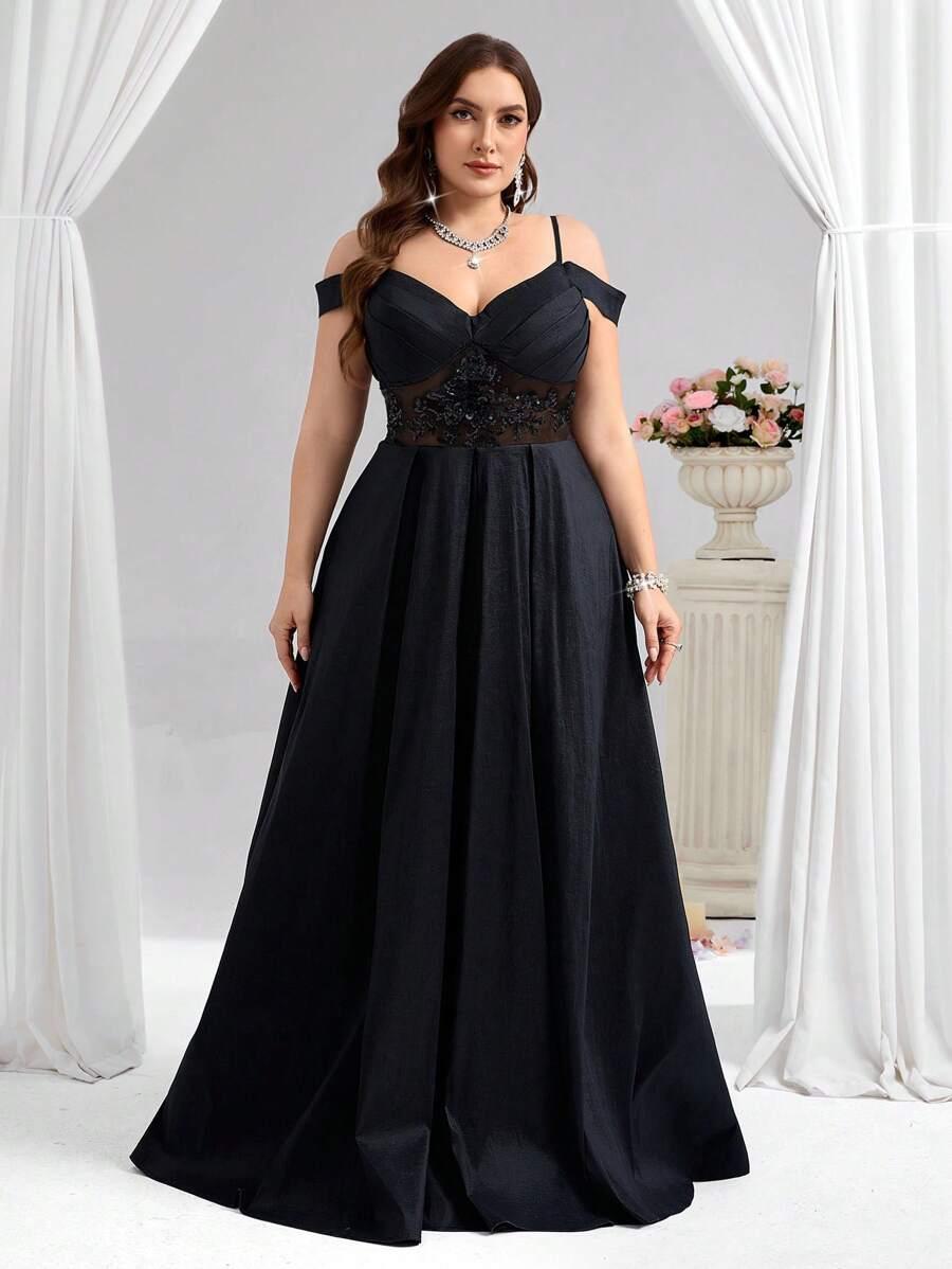 CZARNA MAXI SUKIENKA