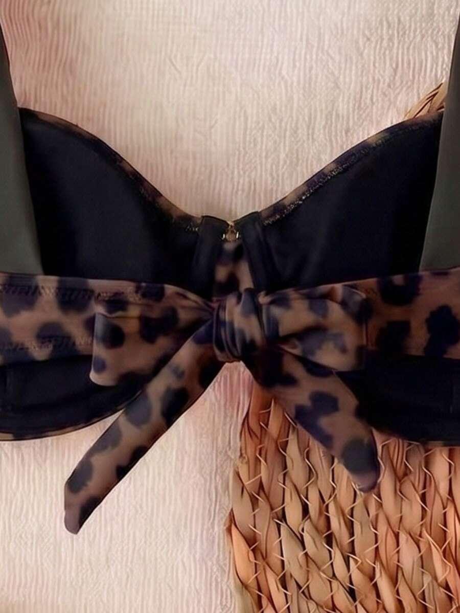 DWUCZĘŚCIOWY STRÓJ KĄPIELOWY ANIMAL PRINT