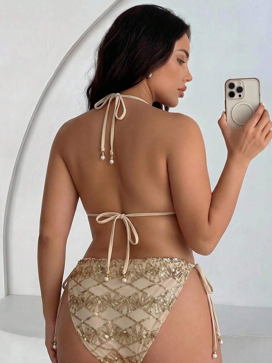 DÓŁ OD BIKINI cekiny zdobienia