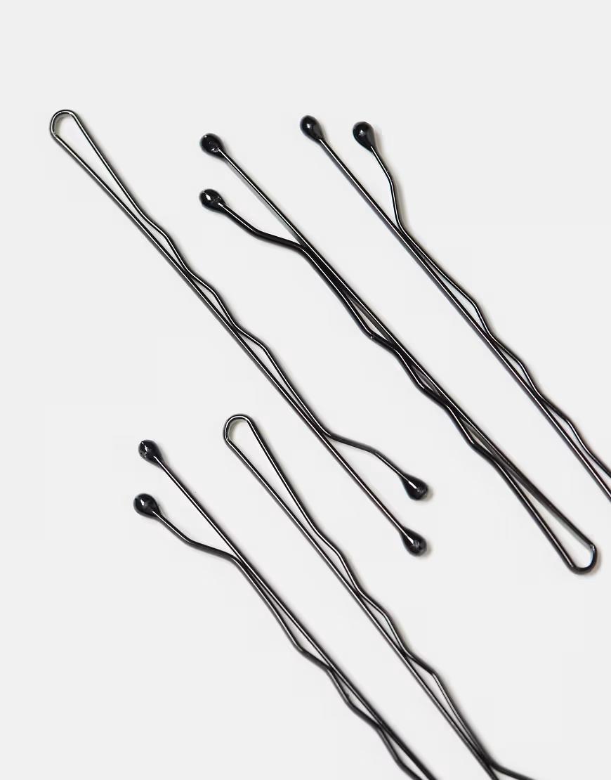czarne wsuwki do włosów 30-pack