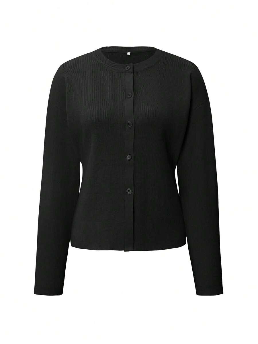 CZARNY SWETER KARDIGAN