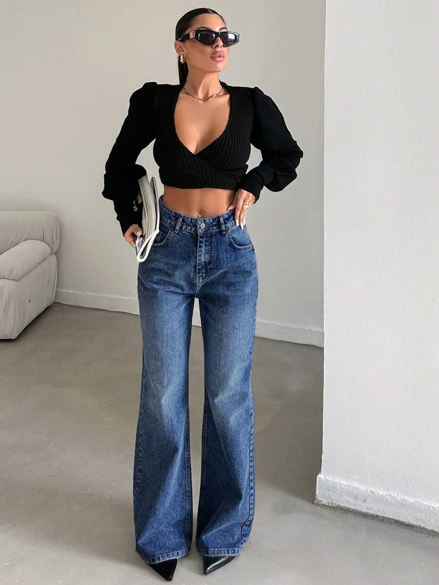 NIEBIESKIE SPODNIE JEANS 