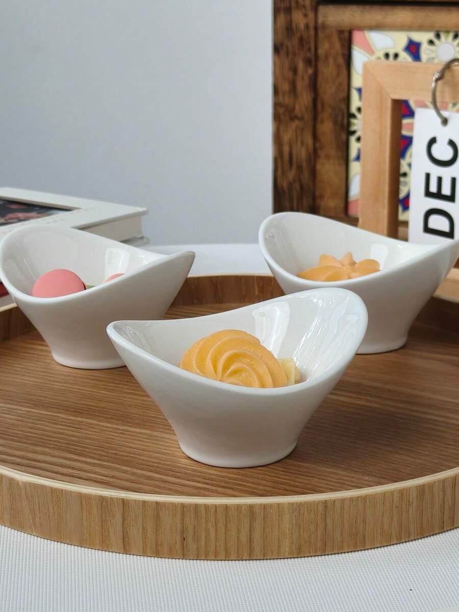 białe ceramiczne talerzyki 4 pack 