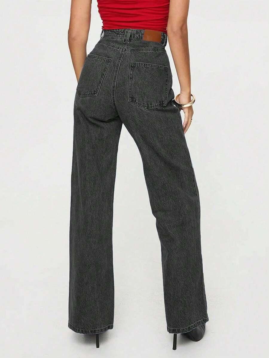 szare spodnie jeans 