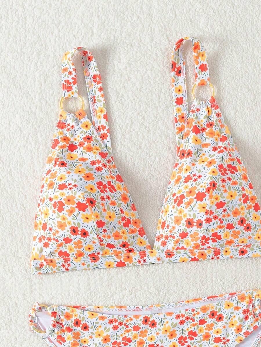 Dół od bikini kwiaty 